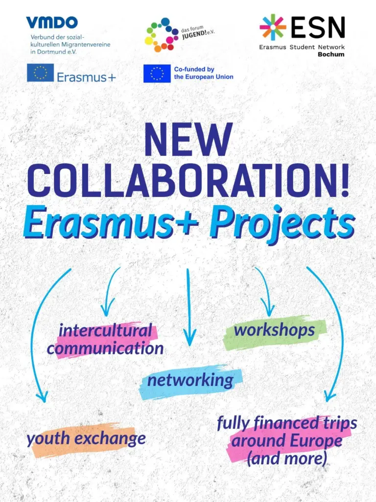 Neue Kooperation: Erasmus+ Projekte mit VMDO und ESN Bochum